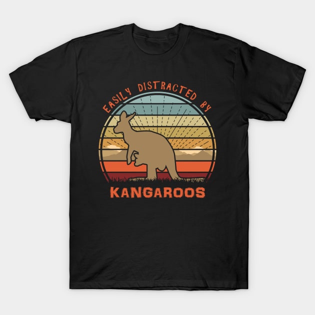 Easily Distracted By Kangaroos T-Shirt by Nerd_art